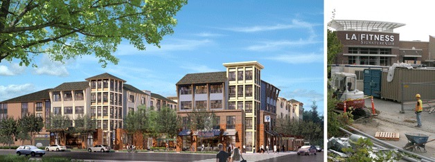The Slater 116 apartments are being built on the intersection of N.E. 116th Street and 124th Avenue N.E.. The L.A. Fitness is almost finished and is located at 12618 120th Avenue.