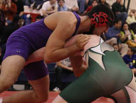 Lake Washington wrestler Inrahin Khilfeh  defeated Redmond's Malcom Grazier 14-1 in an opening round match. Khilfeh went on to win the 189-pound weight class during the 4A KingCo tournament at Juanita High School.