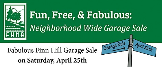 The Finn Hill Neighborhood Alliance will hold a neighborhood garage sale on April 25.