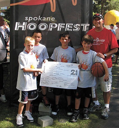 The fifth grade team from Robert Frost Elementary school won their bracket at the annual Spokane Hoopfest competition. It’s the world’s largest 3-on-3 basketball tournament.