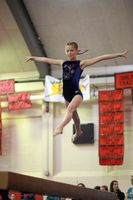 Kirkland Junior High 7th grader Bailey Johnson recently won second place all around in Level 5 State Gymnastics Competition.