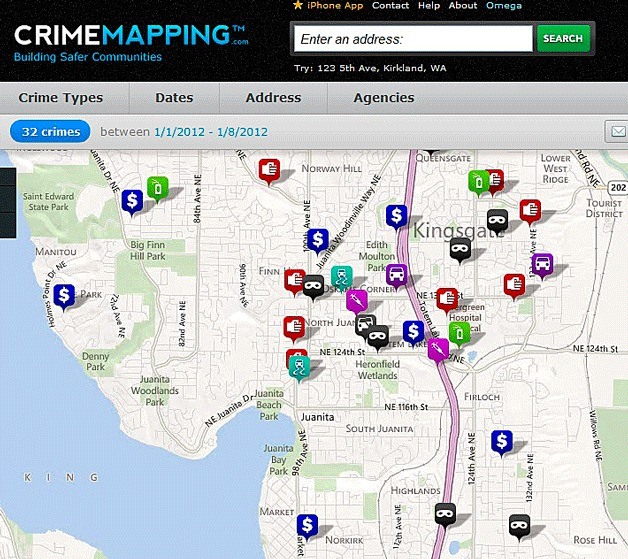 The KPD is now using the national service CrimeMapping.com