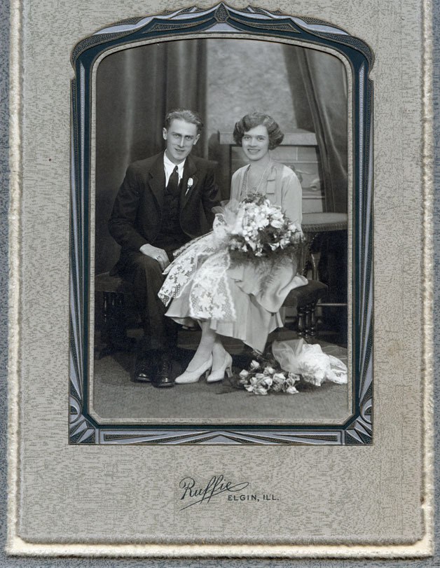 Helen Haberkamp and her husband Luis on their wedding day.