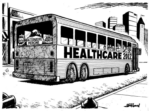 Alternative medicine takes the back of the bus on health care | Cartoon |  Kirkland Reporter