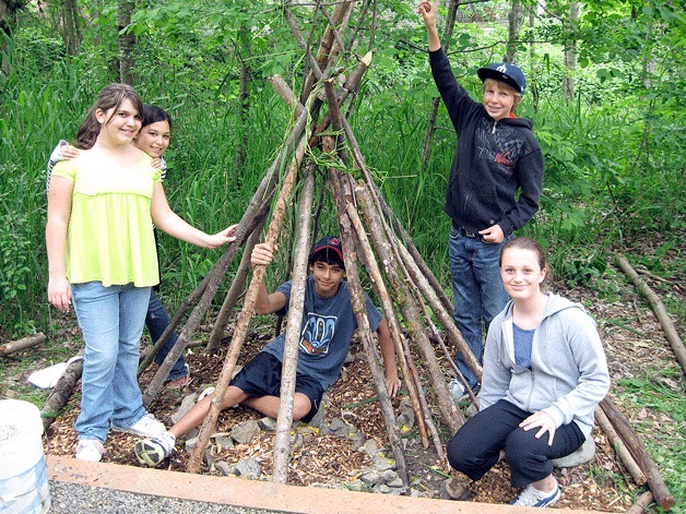 Kirkland Junior High biology students (from left) Hannah Gomez