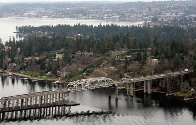 A view of the 520 bridge.