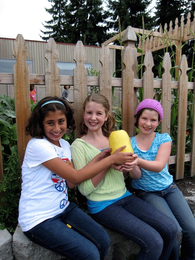 Community School students harvested corn