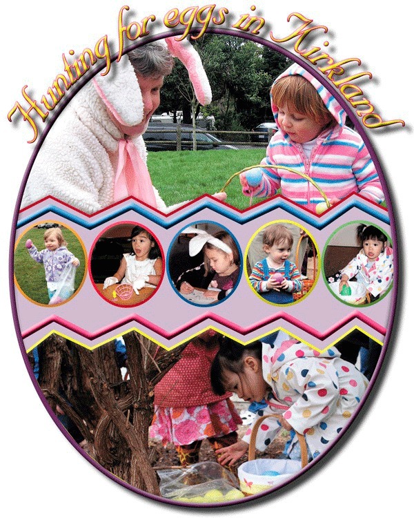 Kirkland children hunt for Easter eggs in years past.