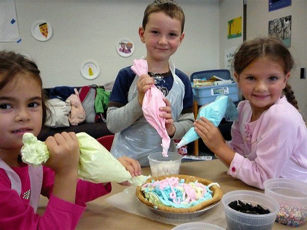 Kids enjoy Junior Camp Pie Day.