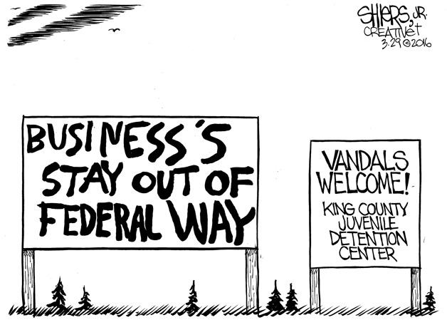 Businesses stay out of Federal Way | Cartoon for April 3