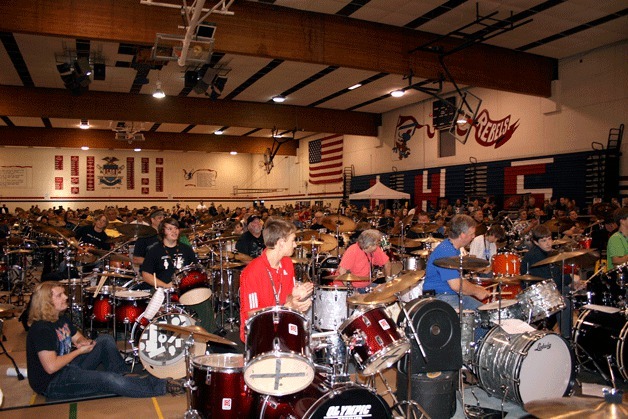Nearly 300 Northwest drummers joined together on for the annual Woodstick Big Beat Drum Event in 2009. This year's event happens Sunday at the Juanita High School Field House.