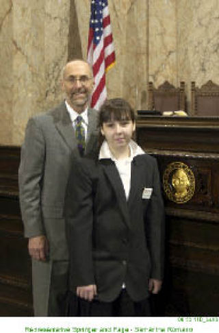 Sam Romano with State Rep. Larry Springer