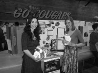 Kamiakin Junior High School ninth graders Natasha Szilagyi (left) and Rachel Kurtz worked with the Relay for Life as part of their CAPstone project.