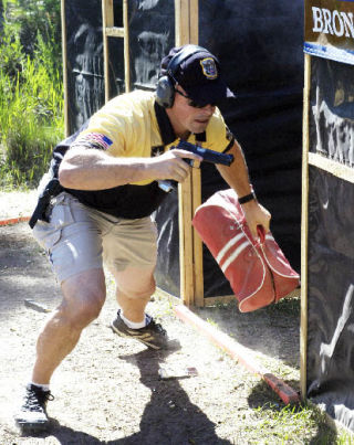 Travis Tomasie in a recent sealed course shooting competition.