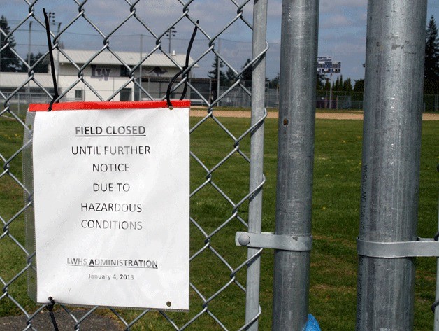 The Lake Washington High School baseball field was condemned on Jan. 4 due to hazardous conditions. Now