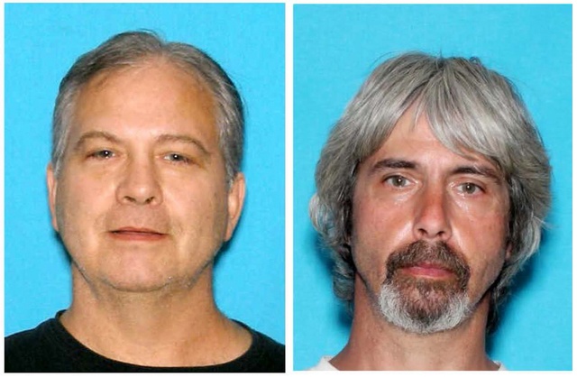 John Reed (left) and Tony Reed are two brothers wanted for the murder of Patrick Shunn and his wife Monique Patenaude in Arlington.