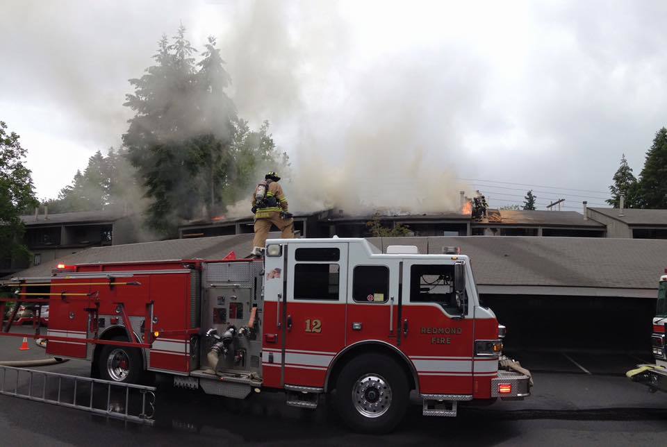 Firefighters from five departments responded to a three-alarm fire on Rose Hill on Saturday night. Kirkland Firefighters Facebook