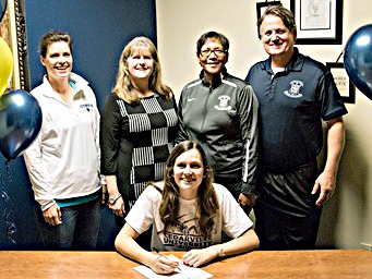 Providence volleyball player signs her letter of intent to play for Cedarville University. Contributed photo