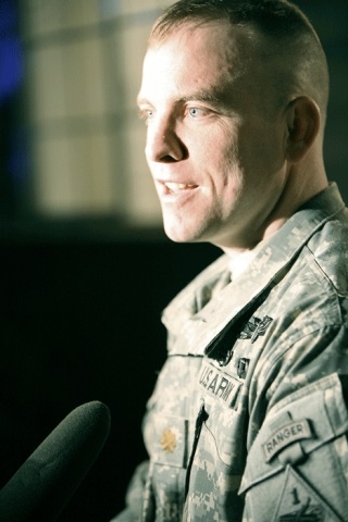Army Maj. Michael Tremblay returned home from his one-year tour of duty in Iraq.