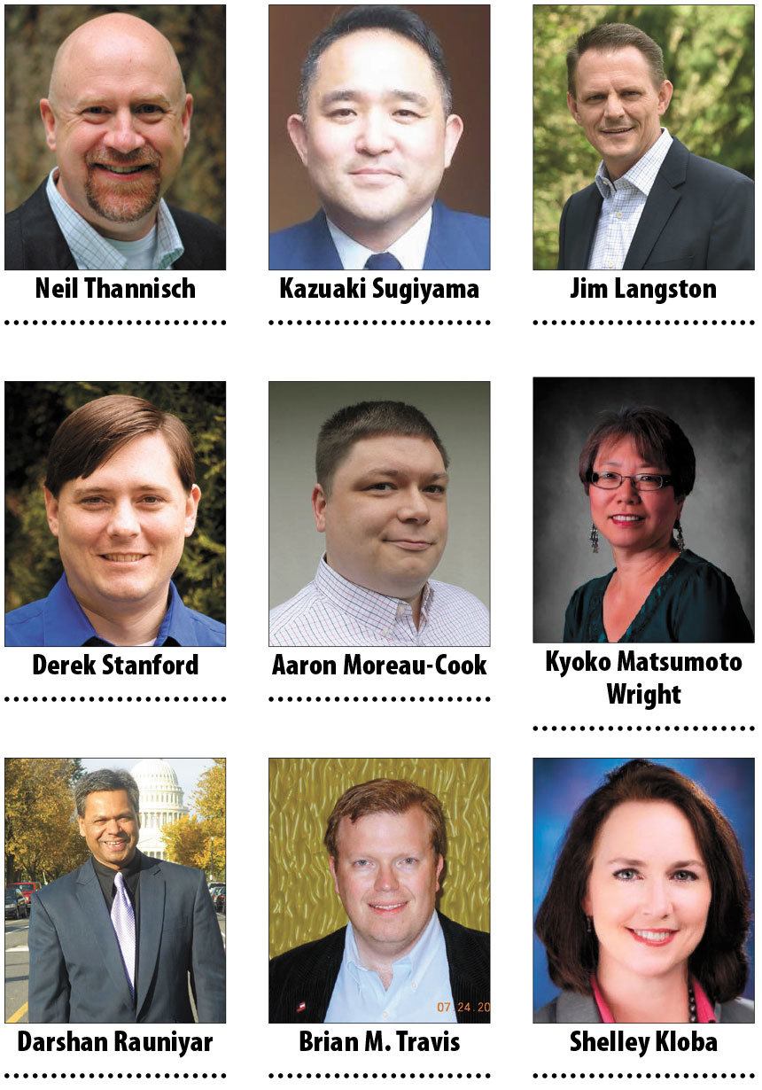 There are nine candidates for two 1st District House positions. Contributed photos