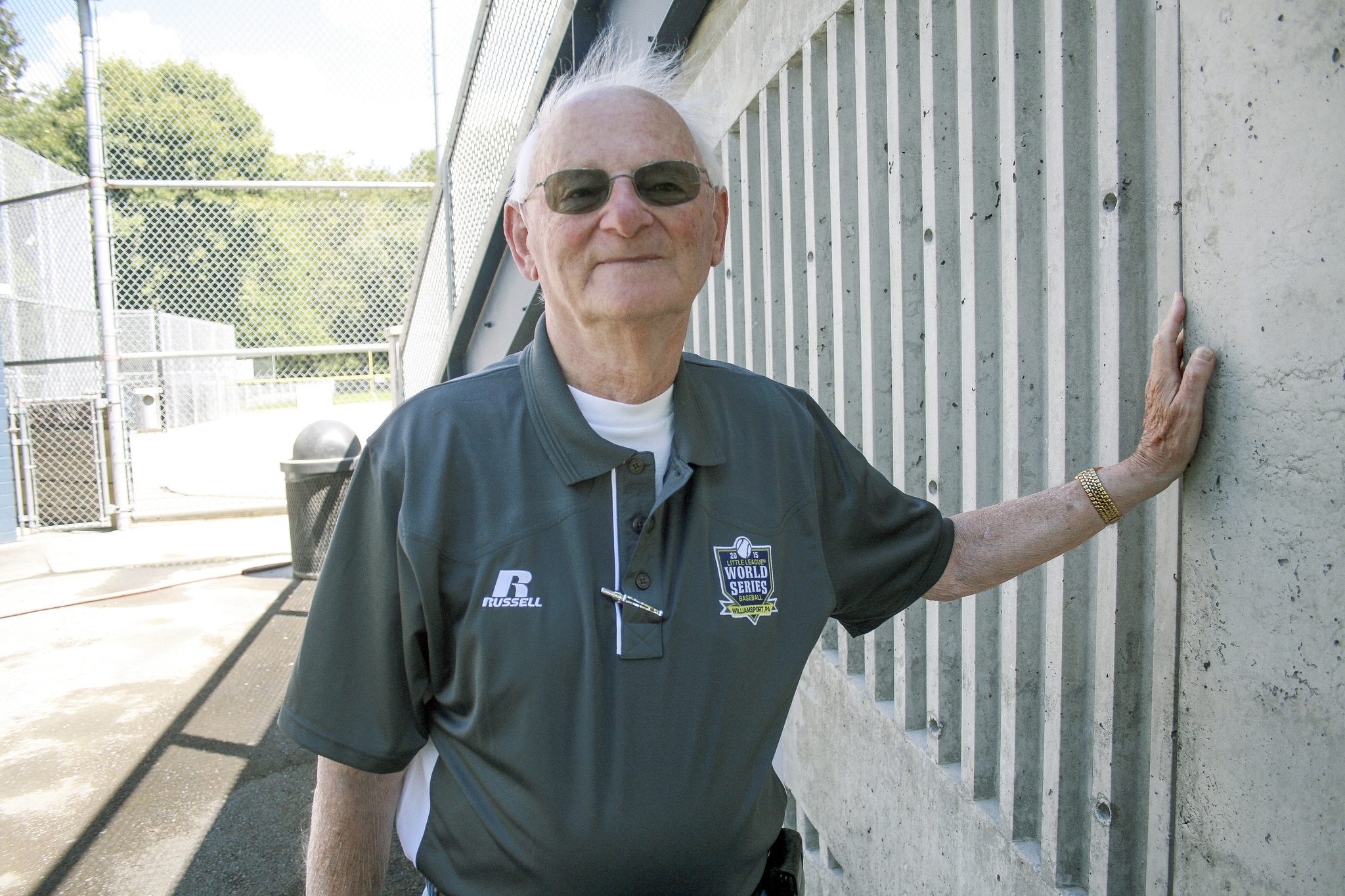 John Chadwick stands in front of the main field at Everest Park in Kirkland