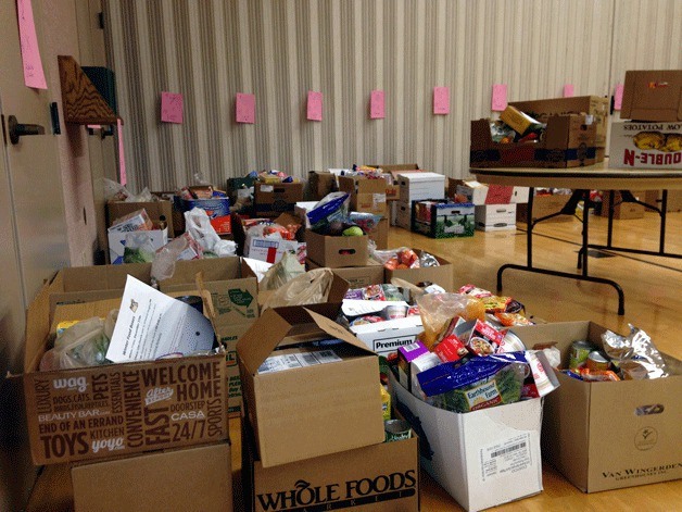 Kirkland residents donated many boxes of food last year during the 2013 Nourishing Network's annual Thanksgiving food drive.