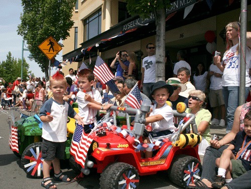 Youngsters enjoy the Fourth of July parade and festivities in downtown Kirkland in year’s past.