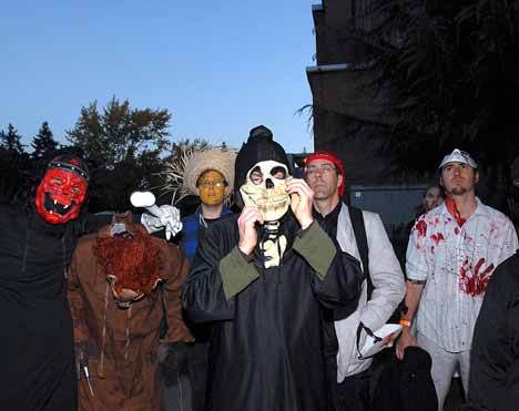 Volunteers for last year’s Haunted Trails dress up as everything from witched to skeletons to scarecrows. The event will be in its 10th year when it opens this weekend at Bastyr University in Kenmore.