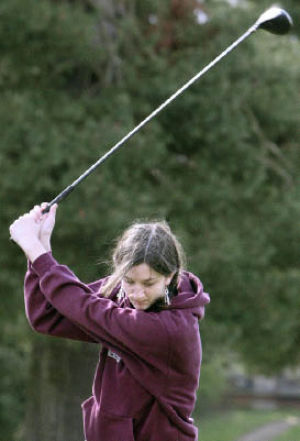 Juanita’s Beka Chaney -- seen here at practice at Wellington Hills Golf Course in Woodinville -- is the team’s top player.