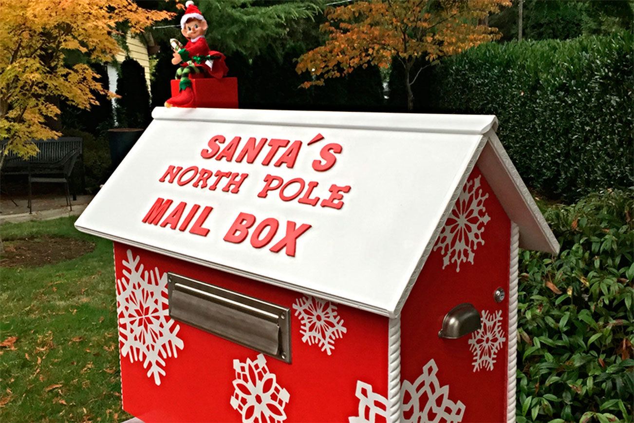 Santa’s Mailbox will be available at the Bank of America building in Kirkland until Dec. 23. Contributed photo