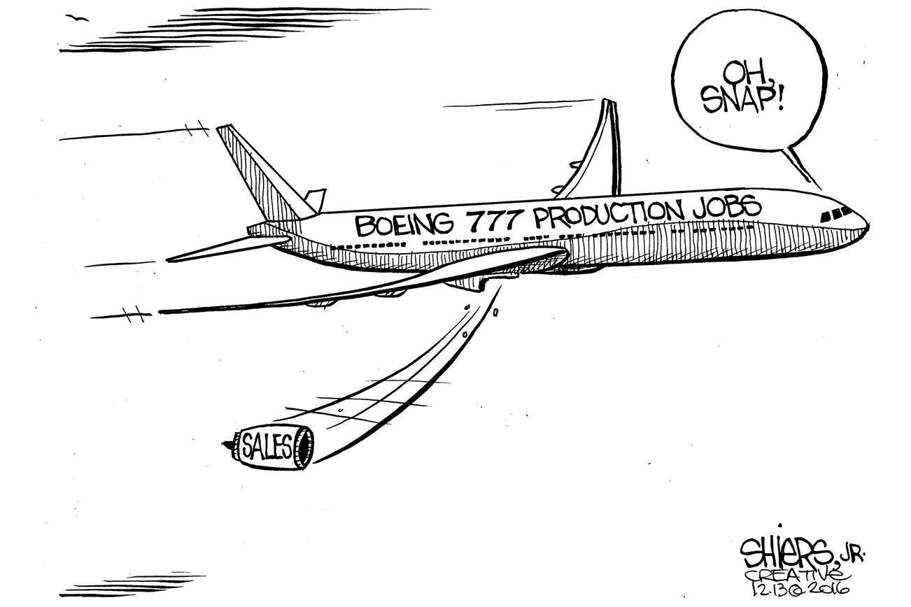 Boeing 777 production jobs | Cartoon