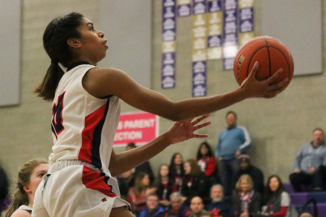 Short-handed Juanita girls beat up on Interlake in tournament opener