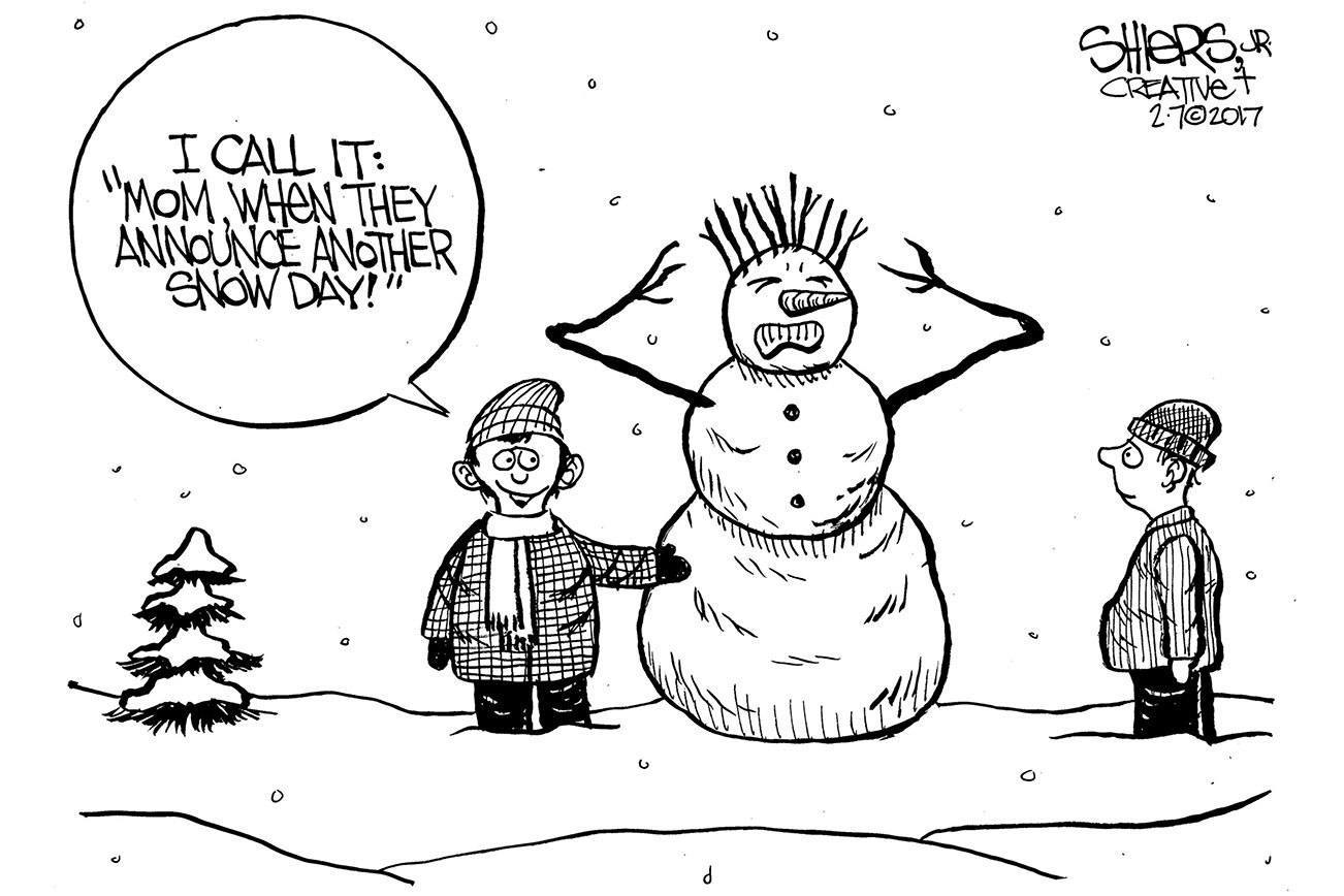When they announce another snow day | Cartoon