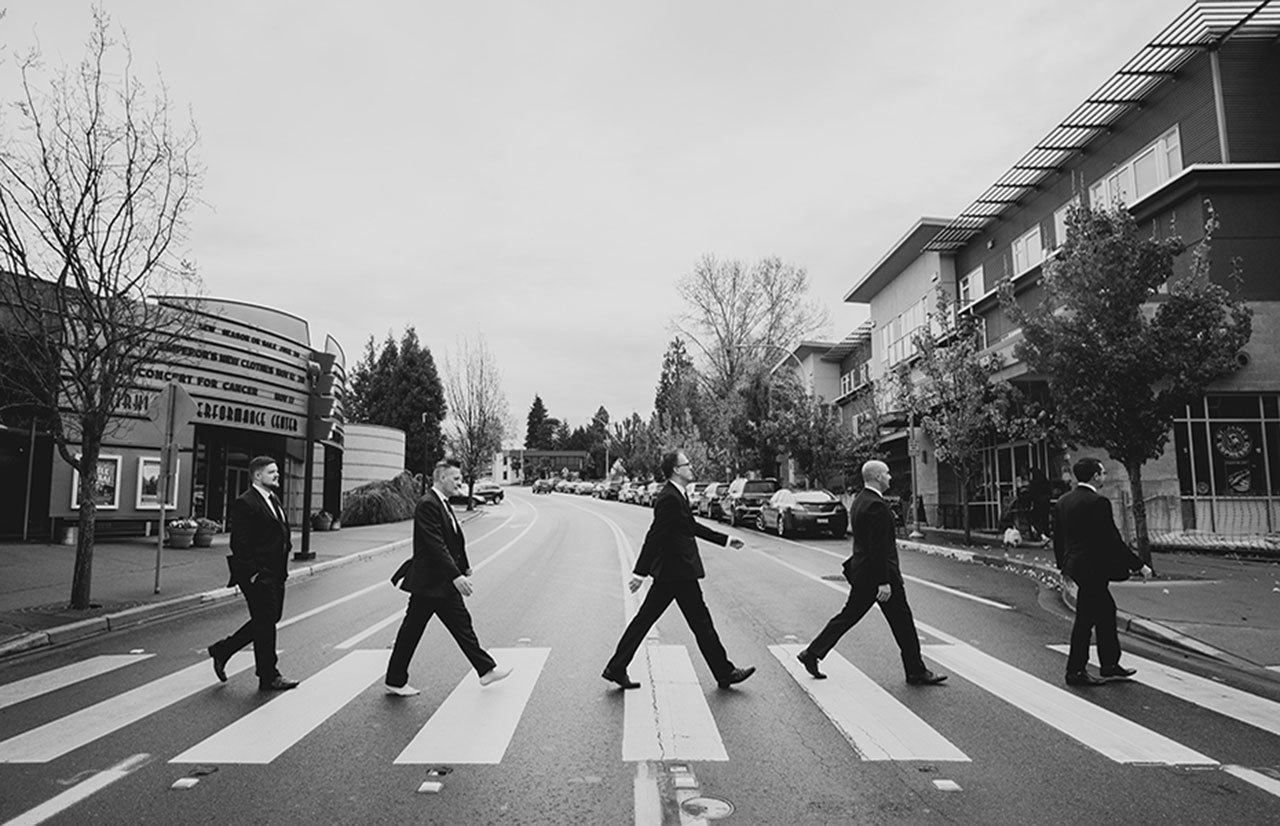Creme Tangerine, Kirkland’s Beatles tribute band, will perform Abbey Road as part of a benefit event at Kirkland Performance Center on Feb. 24. KPC/Courtesy photo