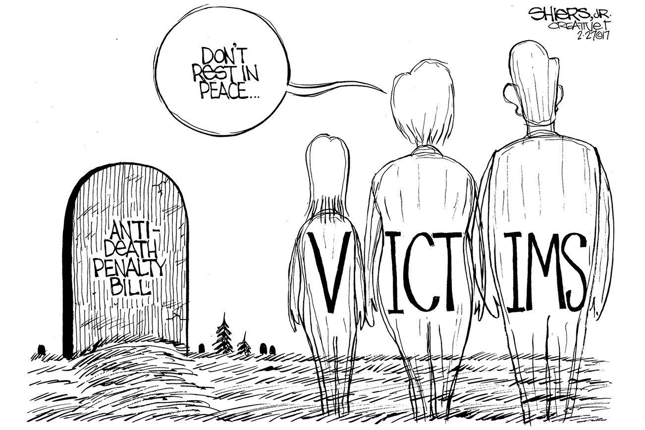 Death penalty bill | Cartoon for Feb. 27 - Frank Shiers