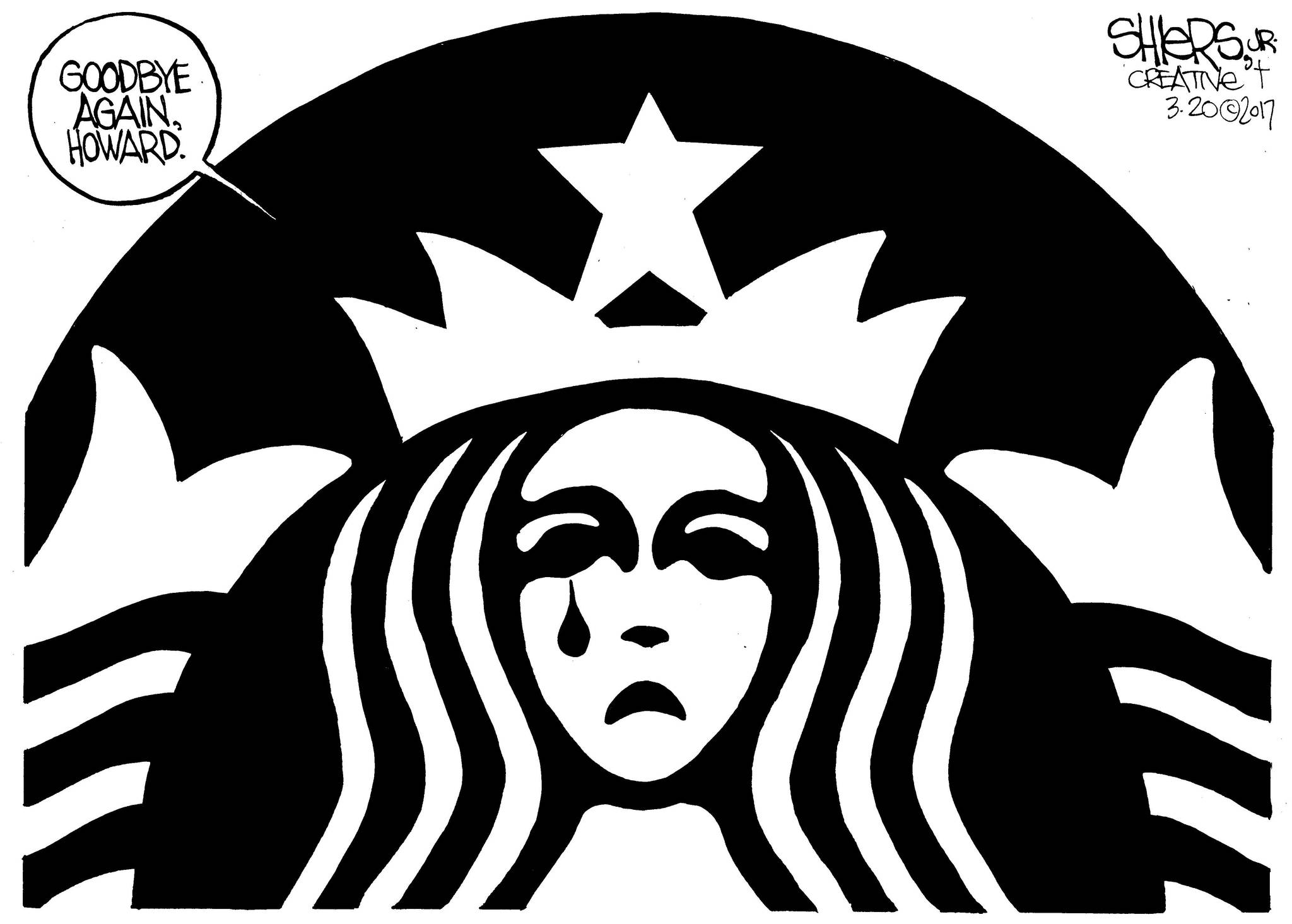 Howard Schultz to step down from Starbucks | Cartoon