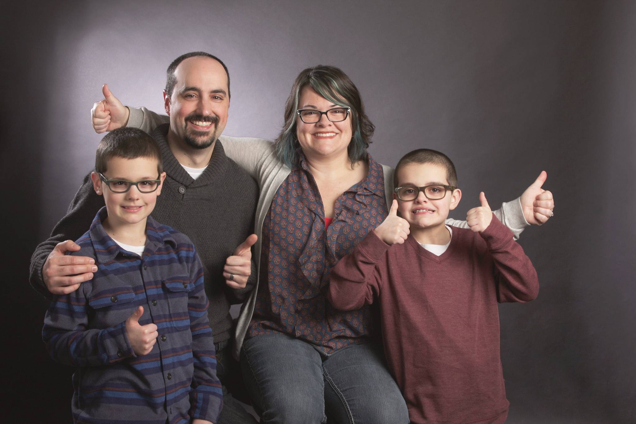 From left, Austin, David, Crystal and Ethan Floyd of Kirkland are preparing to participate in the Autism WAAAlk. Contributed photo