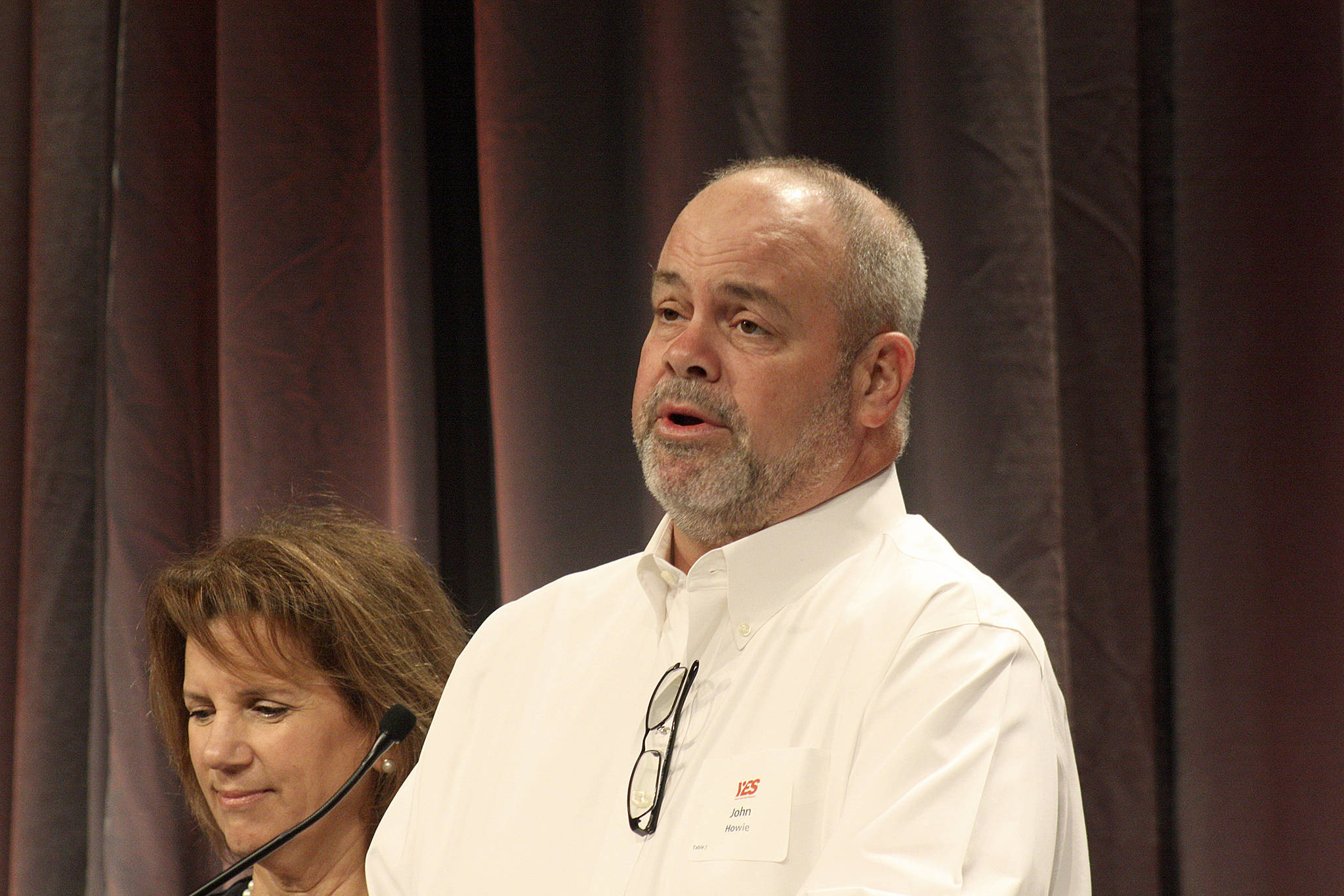 Local celebrity chef John Howie spoke during the Youth Eastside Services luncheon. RYAN MURRAY/Bellevue Reporter