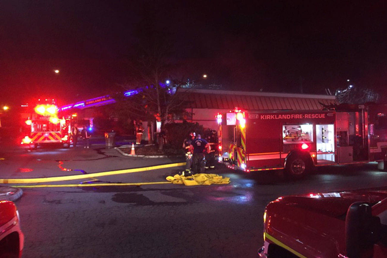 A fire at the Brown Bag Cafe in Kirkland was contained to the kitchen and attic of the restaurant. Contributed photo/City of Kirkland