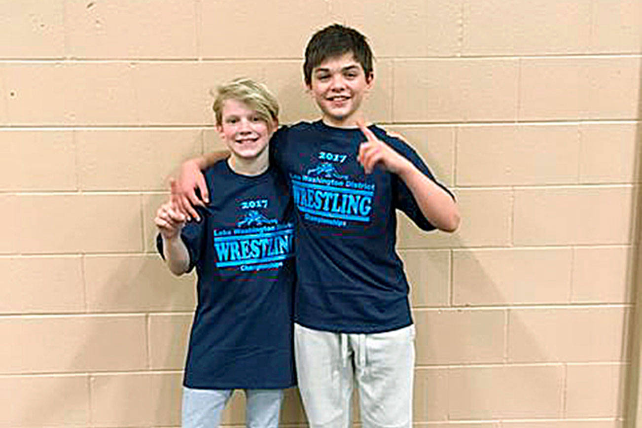 Two Kirkland Middle School wrestlers win district championships