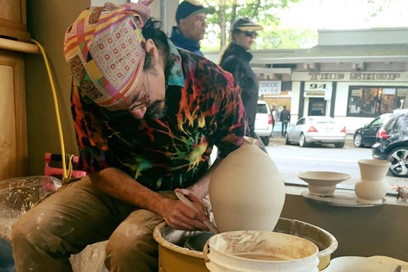 Robert Moreno does a demo during the 2016 Kirkland Artist Studio Tour. This year’s event is coming up this weekend. LAREY MCDANIELS, Courtesy photo