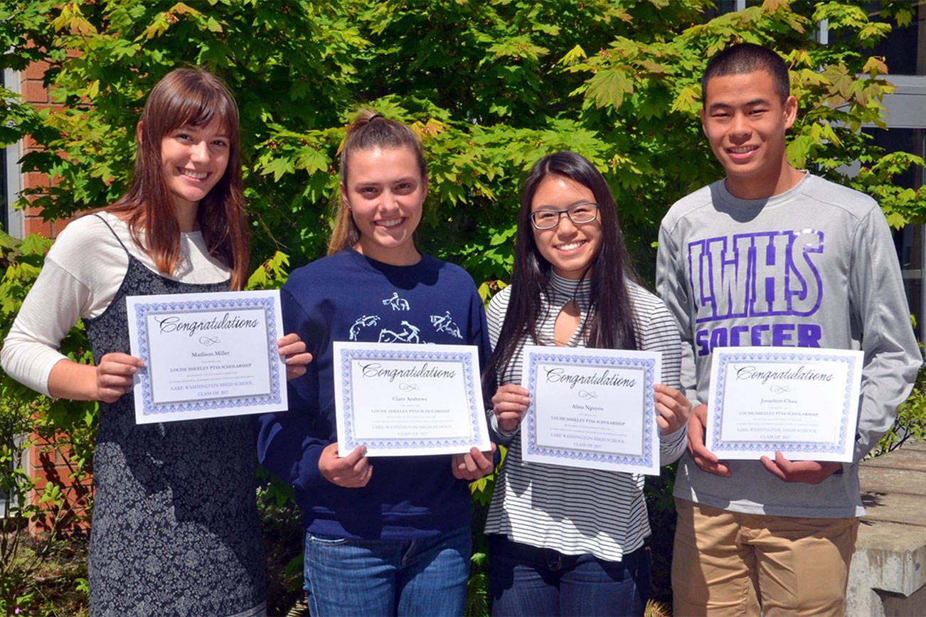 LWHS PTSA awards four seniors with Sheeley scholarship