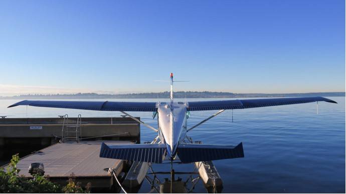 A seaplane is seen at Carillon Point. TIMOTHY CHONG / Contributed photo