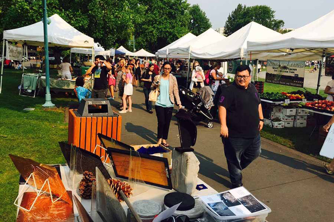 Attendees visit the Kirkland Wednesday Market at Marina Park. Courtesy photo