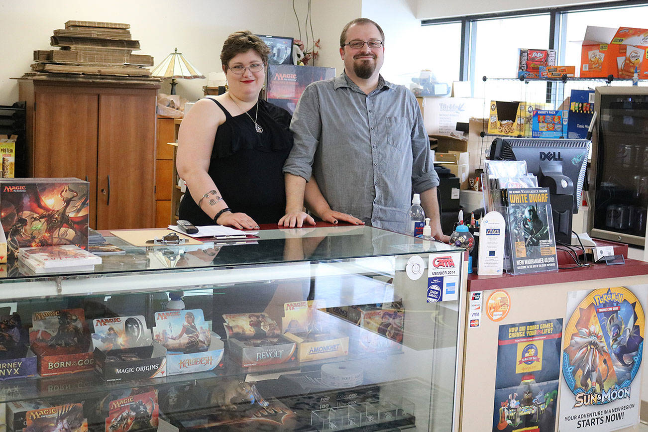 Athena and Evan Louscher recently relocated their game store, Games & Gizmos, to Kirkland. CATHERINE KRUMMEY, Kirkland Reporter