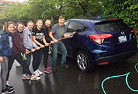 The Kirkland Middle School (KiMS) Builders Club held its annual car wash with members of the Kirkland Kiwanis Club on May 13. Photo courtesy of Lake Washington School District