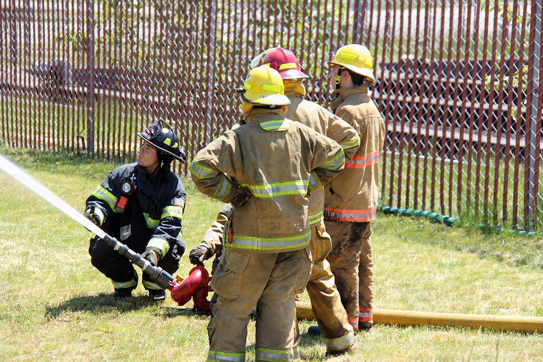 WANIC Fire & EMS students practice using a fire hose. Courtesy photo