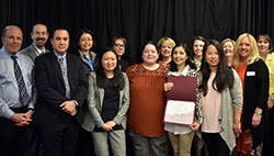 Natural Leaders from Einstein, Frost, Muir, and Rose Hill elementary schools are presented with a Community Leadership Award at the annual Washington Association of School Administrators Region 110 Community Awards Luncheon. Courtesy photo