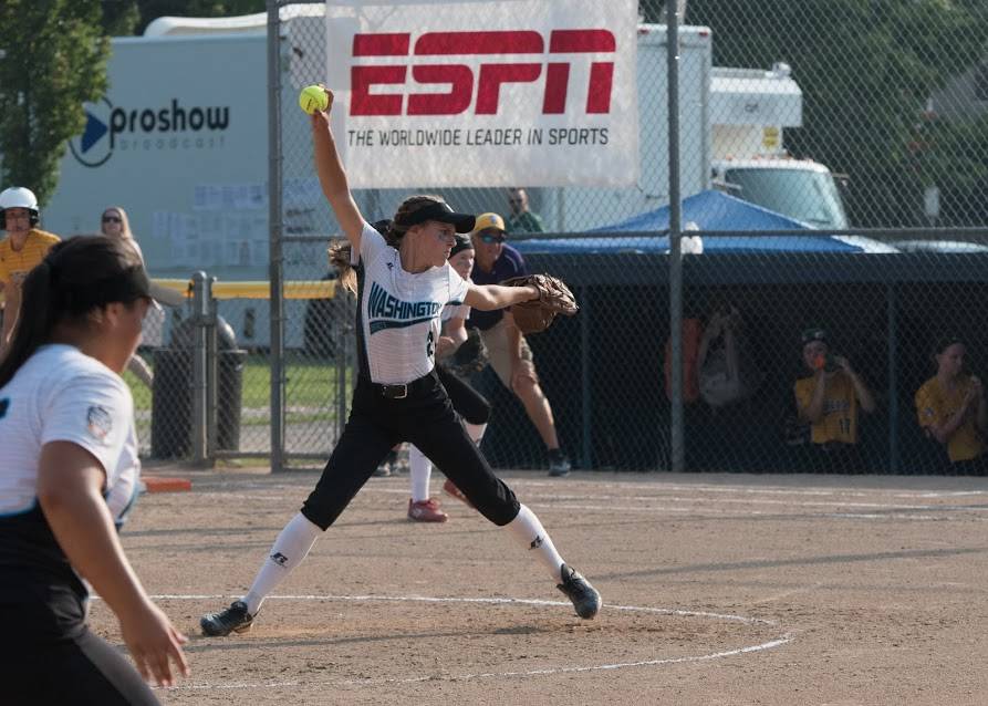 Kirkland’s Ruby Olmstead unleashes a pitch in Friday’s semifinals. Courtesy of Eric Chen