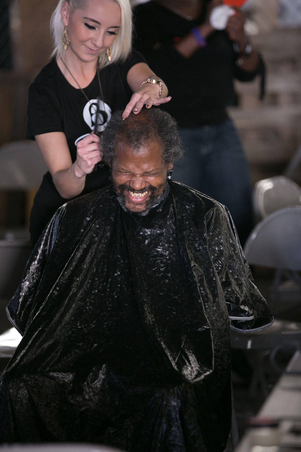 One of the things The Beyond Project does is cut and style hair of marginalized populations such as the homeless. Courtesy of The Beyond Project